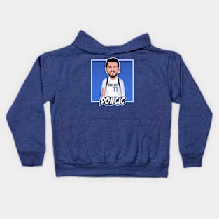 Luka Dončić Cartoon Artwork Kids Hoodie